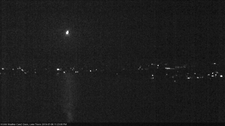 Lake Travis webcam, July 6, 2019 10:25 PM CT
