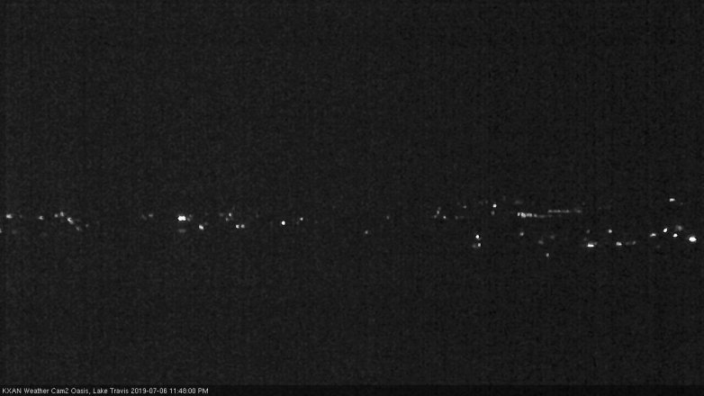 Lake Travis webcam, July 6, 2019 10:50 PM CT