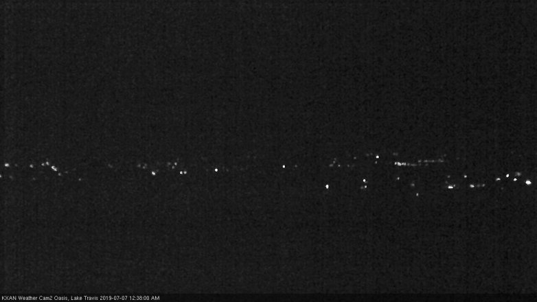 Lake Travis webcam, July 6, 2019 11:40 PM CT