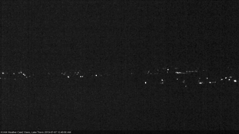 Lake Travis webcam, July 6, 2019 11:50 PM CT