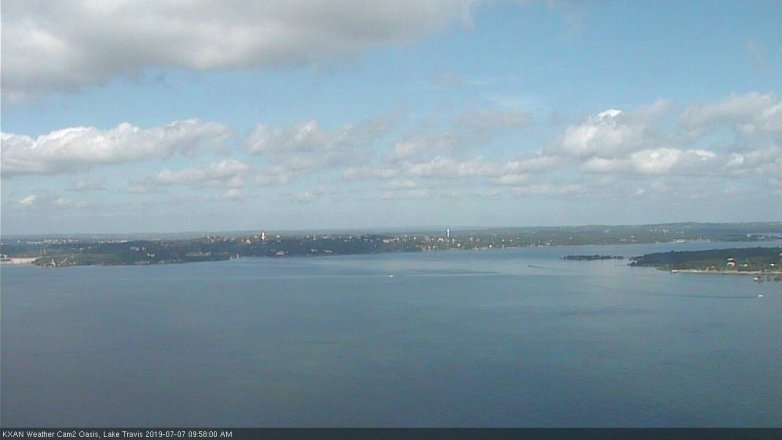 Lake Travis webcam, July 7, 2019 9:00 AM CT