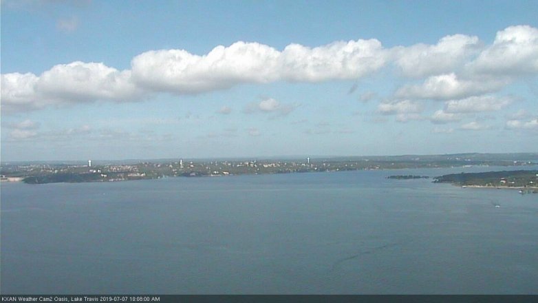 Lake Travis webcam, July 7, 2019 9:10 AM CT