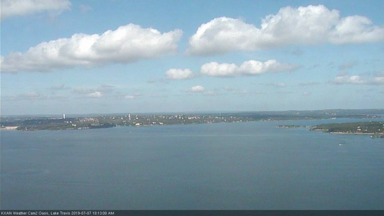 Lake Travis webcam, July 7, 2019 9:15 AM CT