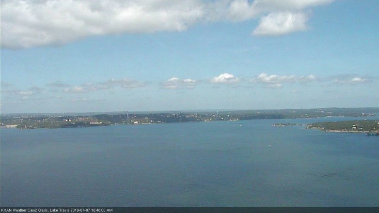 Lake Travis webcam, July 7, 2019 9:50 AM CT