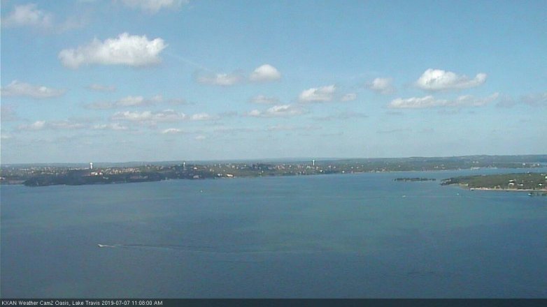 Lake Travis webcam, July 7, 2019 10:10 AM CT