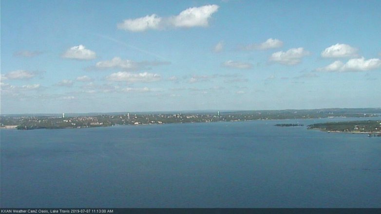 Lake Travis webcam, July 7, 2019 10:15 AM CT