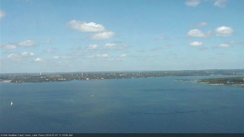 Lake Travis webcam, July 7, 2019 10:20 AM CT