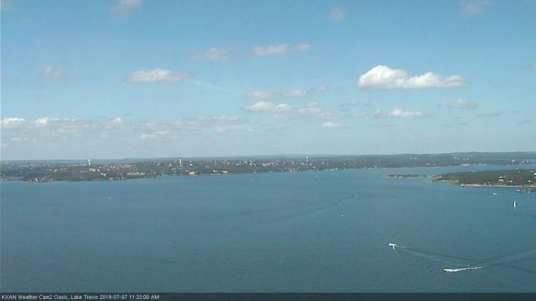 Lake Travis webcam, July 7, 2019 10:35 AM CT