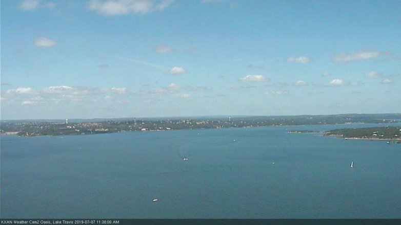 Lake Travis webcam, July 7, 2019 10:40 AM CT