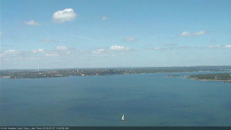 Lake Travis webcam, July 7, 2019 10:45 AM CT