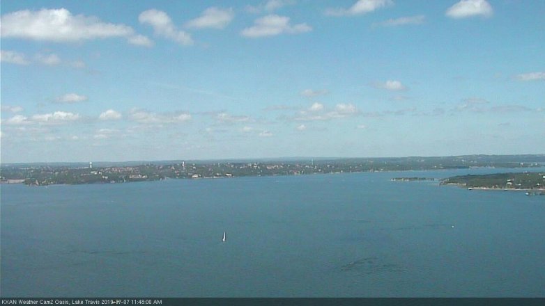 Lake Travis webcam, July 7, 2019 10:50 AM CT
