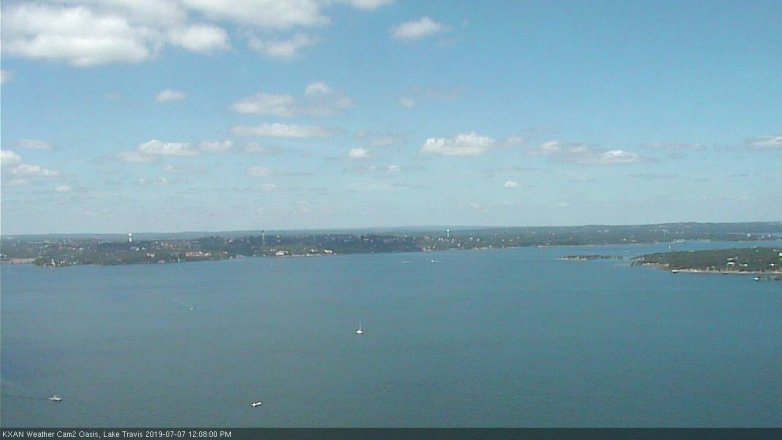 Lake Travis webcam, July 7, 2019 11:10 AM CT