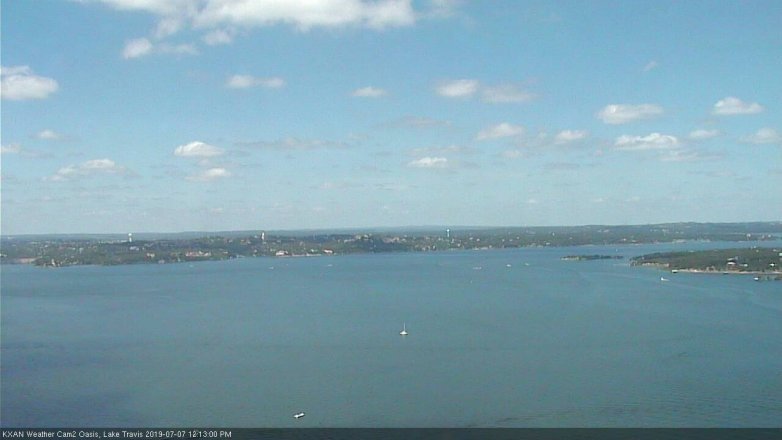Lake Travis webcam, July 7, 2019 11:15 AM CT