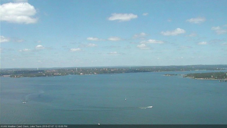 Lake Travis webcam, July 7, 2019 11:20 AM CT