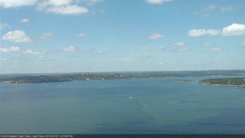 Lake Travis webcam, July 7, 2019 11:25 AM CT