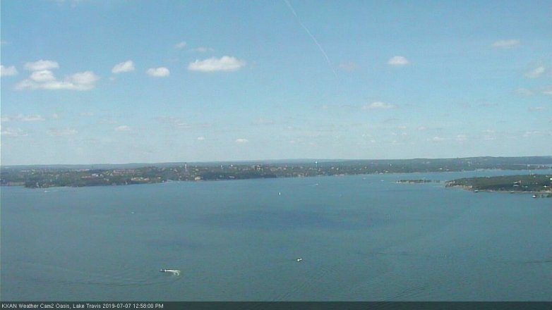 Lake Travis webcam, July 7, 2019 12:00 PM CT