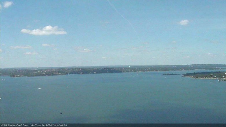 Lake Travis webcam, July 7, 2019 12:05 PM CT