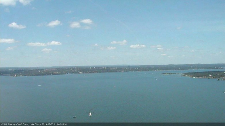 Lake Travis webcam, July 7, 2019 12:10 PM CT