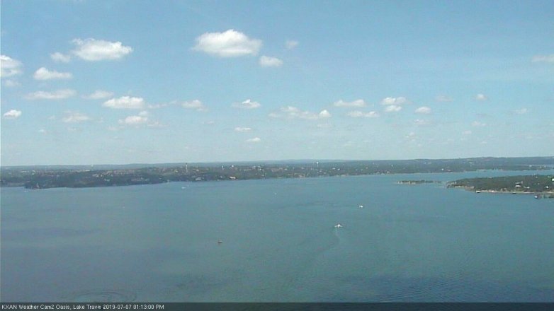 Lake Travis webcam, July 7, 2019 12:15 PM CT