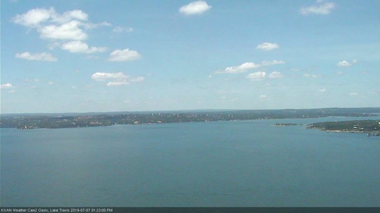 Lake Travis webcam, July 7, 2019 12:25 PM CT