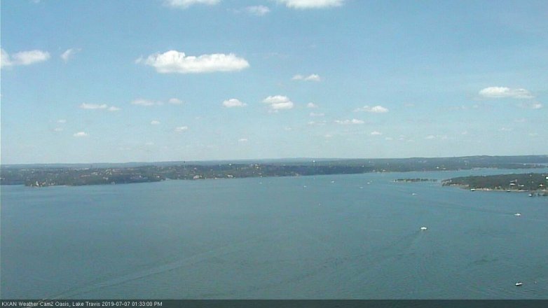Lake Travis webcam, July 7, 2019 12:35 PM CT