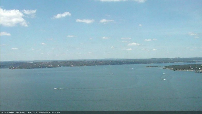 Lake Travis webcam, July 7, 2019 12:40 PM CT