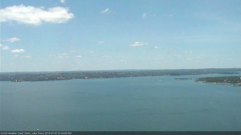 Lake Travis webcam, July 7, 2019 12:45 PM CT