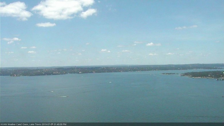 Lake Travis webcam, July 7, 2019 12:50 PM CT