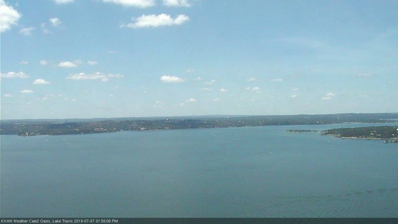 Lake Travis webcam, July 7, 2019 1:00 PM CT