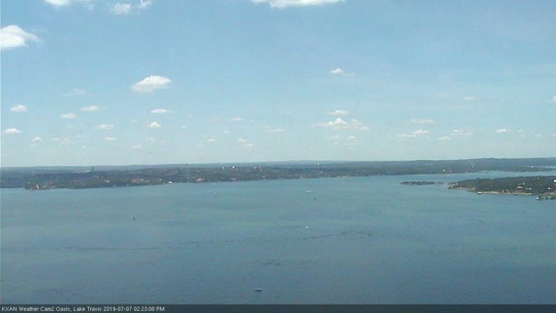 Lake Travis webcam, July 7, 2019 1:25 PM CT