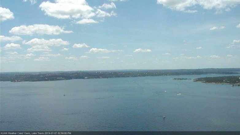 Lake Travis webcam, July 7, 2019 2:00 PM CT