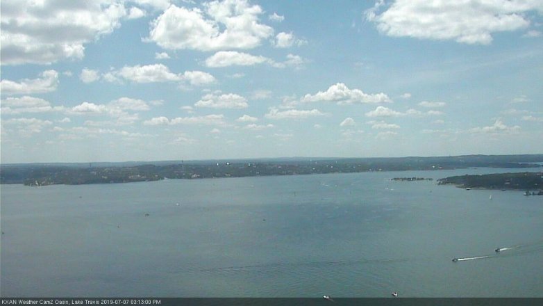 Lake Travis webcam, July 7, 2019 2:15 PM CT