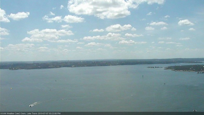 Lake Travis webcam, July 7, 2019 2:25 PM CT