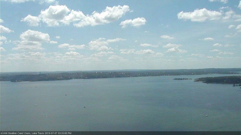 Lake Travis webcam, July 7, 2019 2:35 PM CT