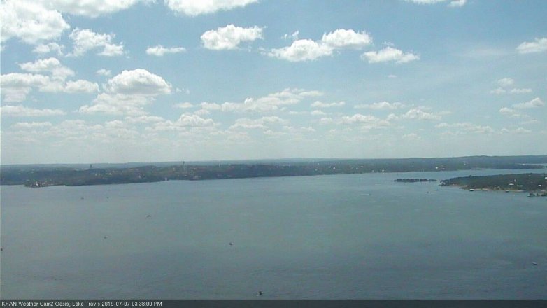Lake Travis webcam, July 7, 2019 2:40 PM CT