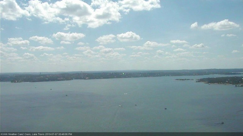 Lake Travis webcam, July 7, 2019 2:50 PM CT