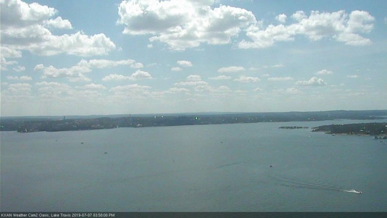 Lake Travis webcam, July 7, 2019 3:00 PM CT