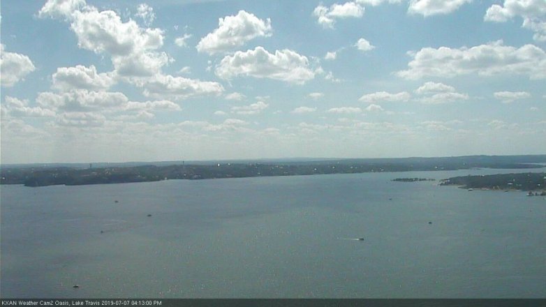 Lake Travis webcam, July 7, 2019 3:15 PM CT