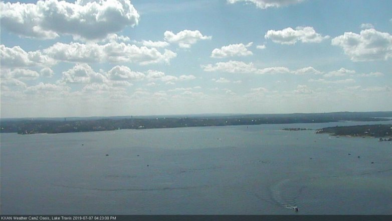 Lake Travis webcam, July 7, 2019 3:25 PM CT