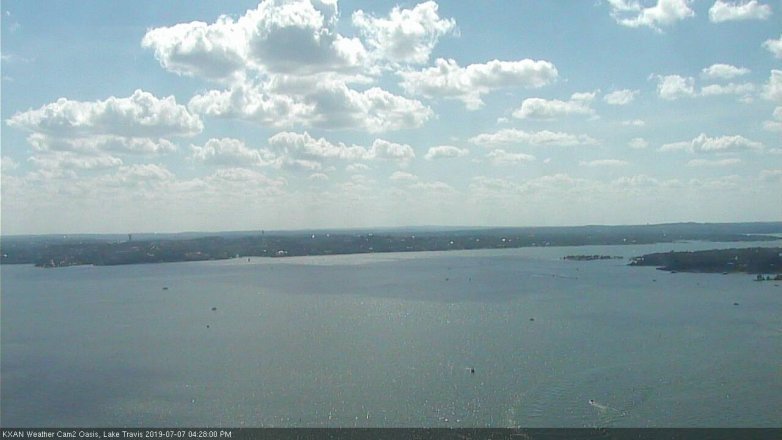 Lake Travis webcam, July 7, 2019 3:30 PM CT