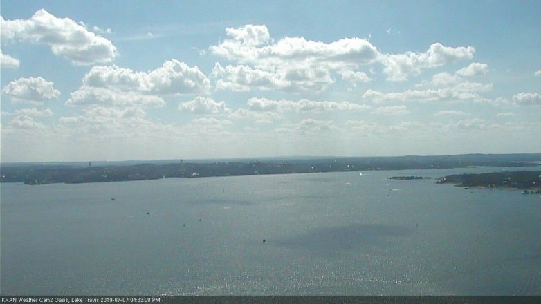 Lake Travis webcam, July 7, 2019 3:35 PM CT