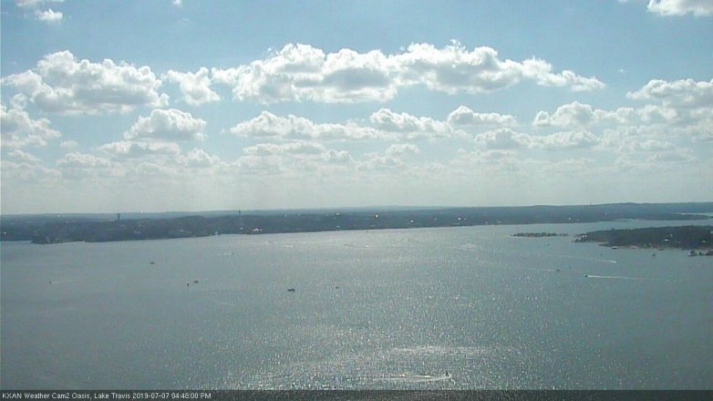 Lake Travis webcam, July 7, 2019 3:50 PM CT