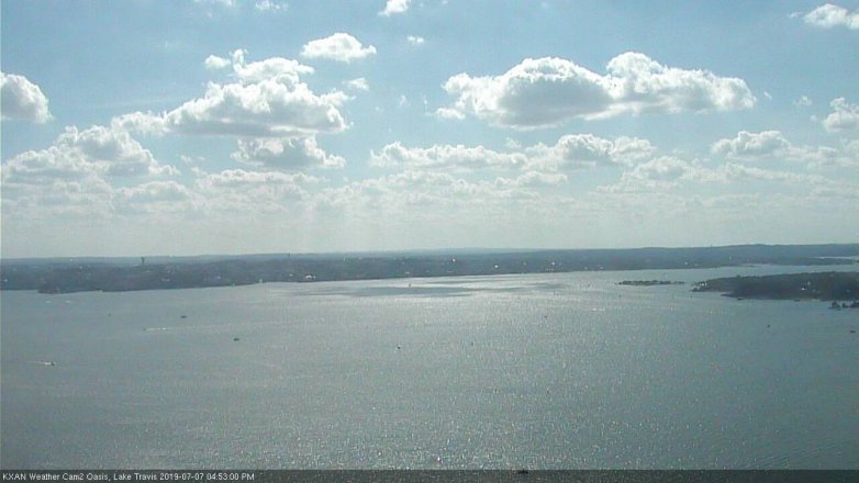 Lake Travis webcam, July 7, 2019 3:55 PM CT