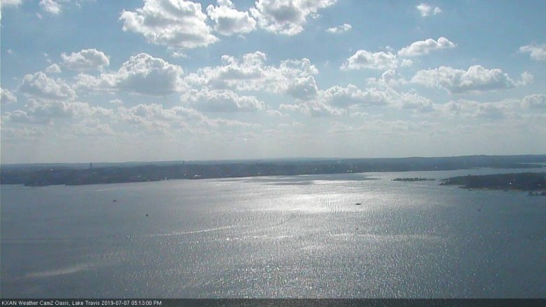 Lake Travis webcam, July 7, 2019 4:15 PM CT