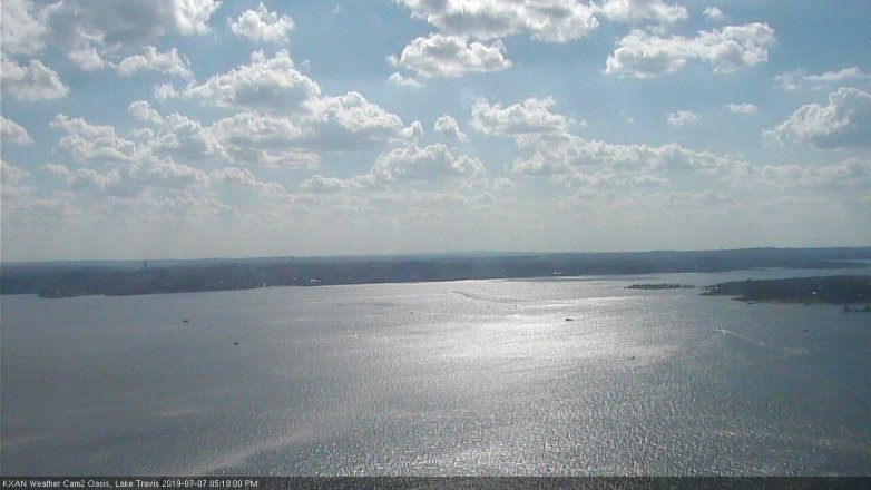 Lake Travis webcam, July 7, 2019 4:20 PM CT