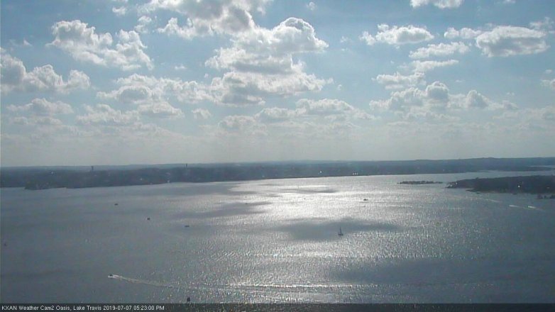 Lake Travis webcam, July 7, 2019 4:25 PM CT