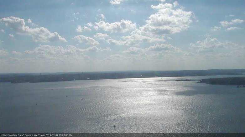 Lake Travis webcam, July 7, 2019 4:30 PM CT