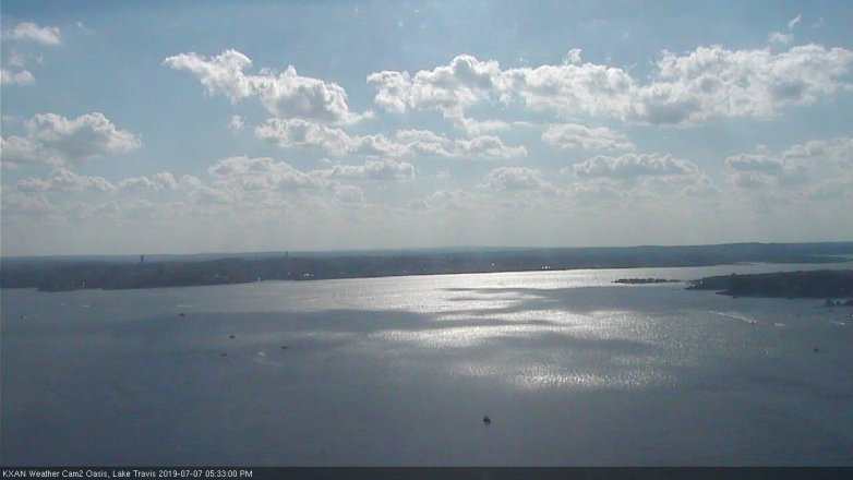 Lake Travis webcam, July 7, 2019 4:35 PM CT