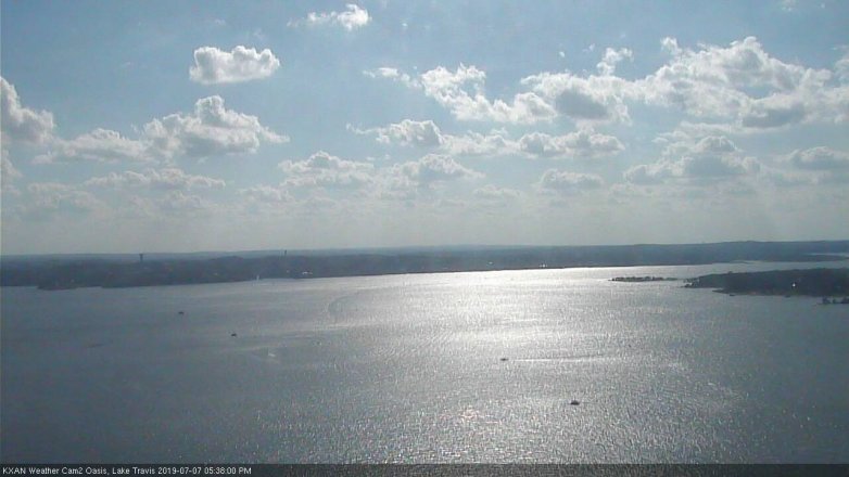 Lake Travis webcam, July 7, 2019 4:40 PM CT
