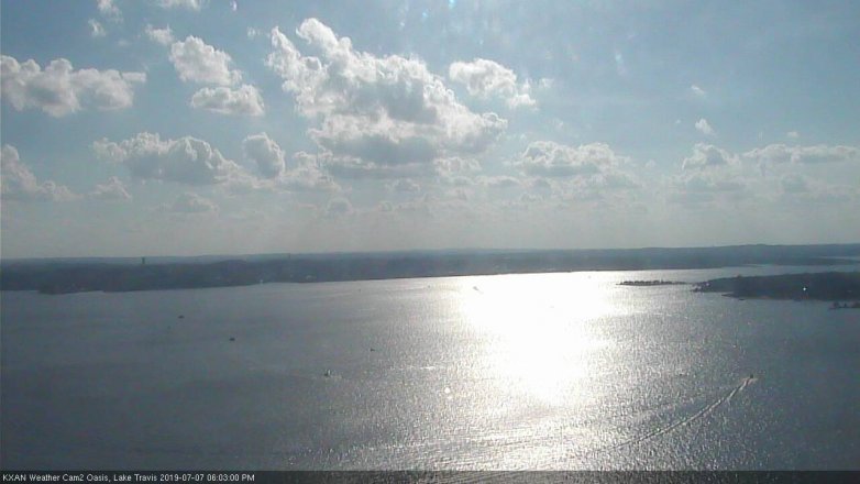 Lake Travis webcam, July 7, 2019 5:05 PM CT